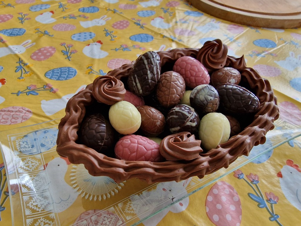 Easter chocolates in Chocolate Easter egg